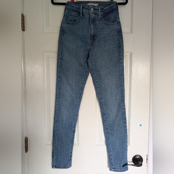 Levi 721 High Rise Skinny Jeans women's Size 27X30 - Picture 2 of 5